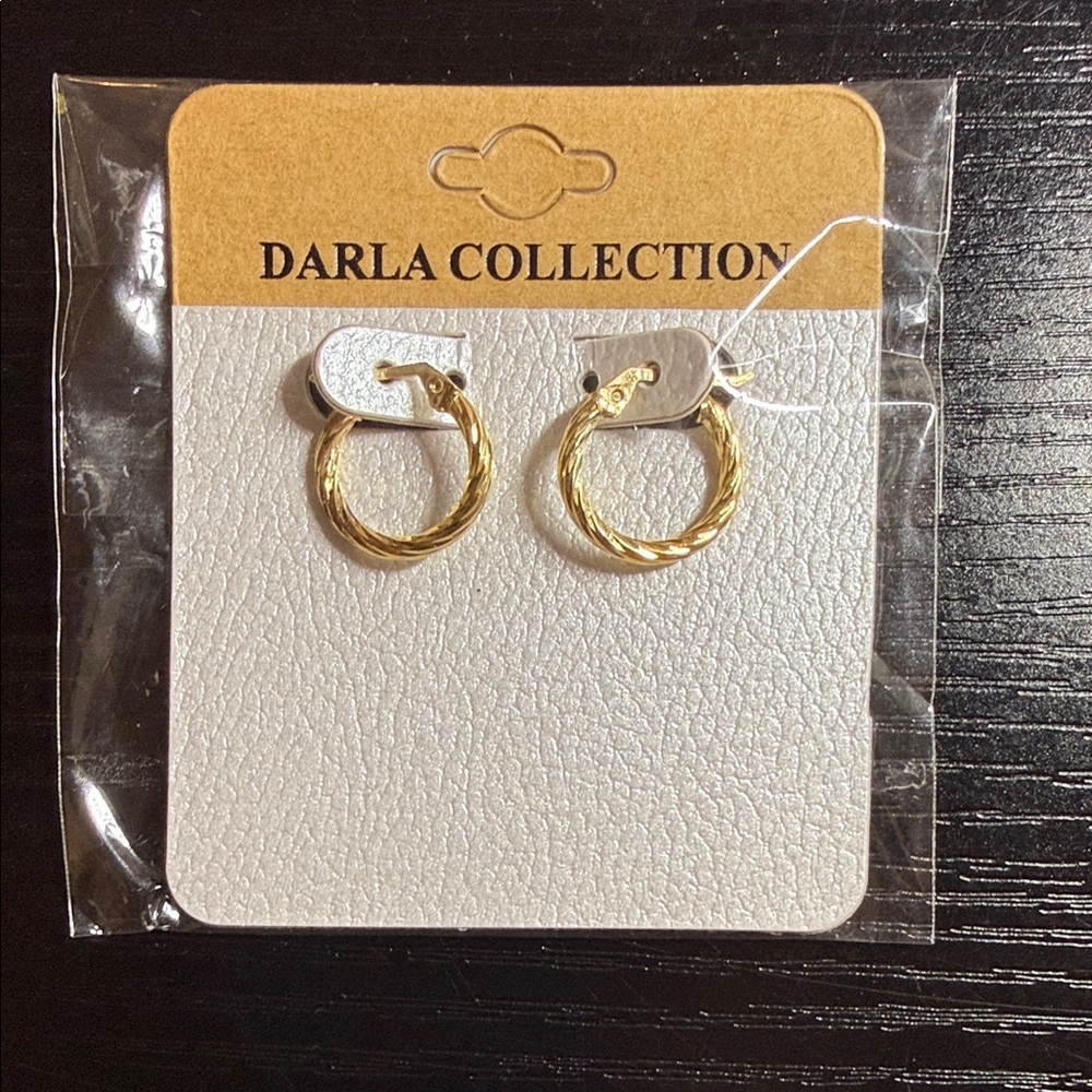 Dalia Collection Twisted Gold Earrings